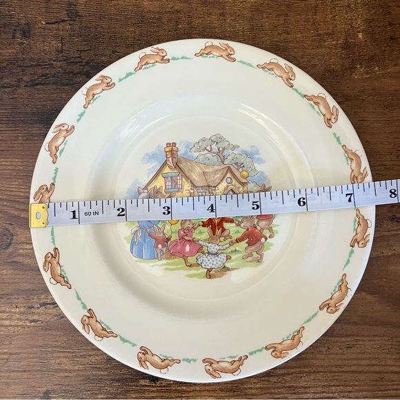 1959-1975 Royal Doulton Bunnykins "Around the rosie" plate - Picture 6 of 8